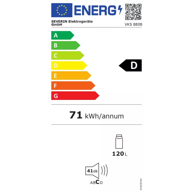 Frigorífico Severin VKS 8808 de libre instalación 120 L