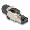 DeLOCK 86016 conector de cables RJ45/LSA negro plateado conector macho