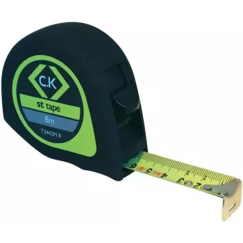 Cinta métrica c.k tools T3442M8 — 8 m de longitud, carcasa compacta, marcas métricas
