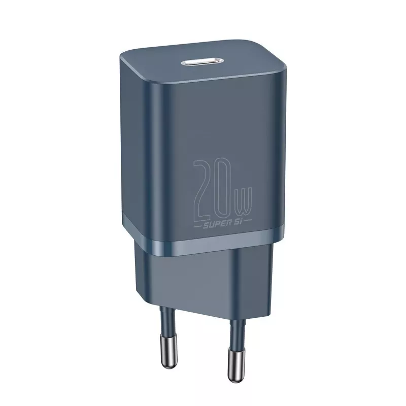 Cargador Baseus Super Si con cable USB-C a Lightning 20W azul