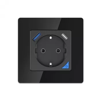 Set de enchufe de pared Extralink Smart Life Pro 230V con 1x USB-A y 1x USB-C