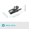 Motosierra de batería PowerSaw 250/18V P4A set listo para usar (gris/turquesa, batería de Li-Ion 2,5 Ah P4A, POWER FOR ALL ALLIANCE)