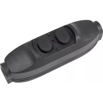 Interruptor intermedio AS Schwabe 45221 con PRCD, 230 V, IP55, negro