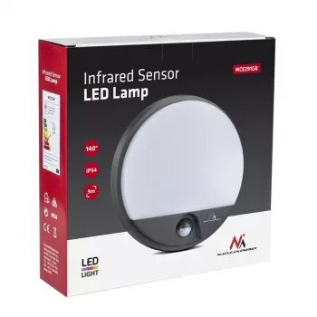 Lámpara LED 15W con sensor de movimiento infrarrojo MACLEAN MCE291 GR