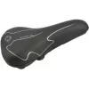 Sillín de bicicleta FISCHER Trekking 85652 con suspensión de elastómero, negro/blanco