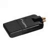 Lanberg NC-0150-WE adaptador WiFi USB Mini N150, 150 Mbit/s, 1 antena externa, negro