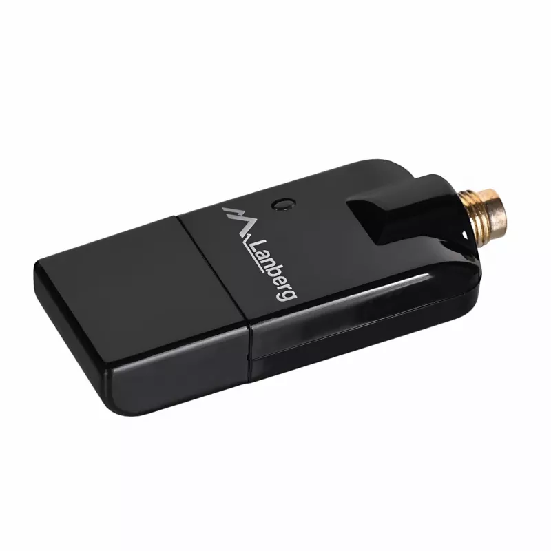 Lanberg NC-0150-WE adaptador WiFi USB Mini N150, 150 Mbit/s, 1 antena externa, negro