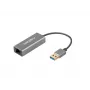 Natec Cricket NNC-1924 adaptador Ethernet de USB 3.0 Tipo A a RJ45, 1000 Mbit/s, cable de 15 cm, negro