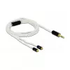 Cable de audio DeLOCK 85845 1,2 m 3,5 mm 2x MMCX blanco