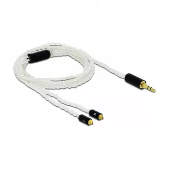 Cable de audio DeLOCK 85845 1,2 m 3,5 mm 2x MMCX blanco