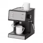 Jata JECA2525 cafetera espresso, 20 bar, 850 W, depósito de agua de 1,8 l, tubo de vapor, negra / acero inoxidable