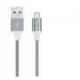 Set de cables de datos USB Devia Pheez Series — Micro-USB, pack de 3 (25 cm, 1 m, 2 m) gris