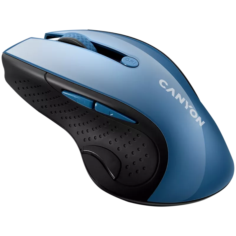 CANYON Ratón MW-01 BlueLED inalámbrico azul gris
