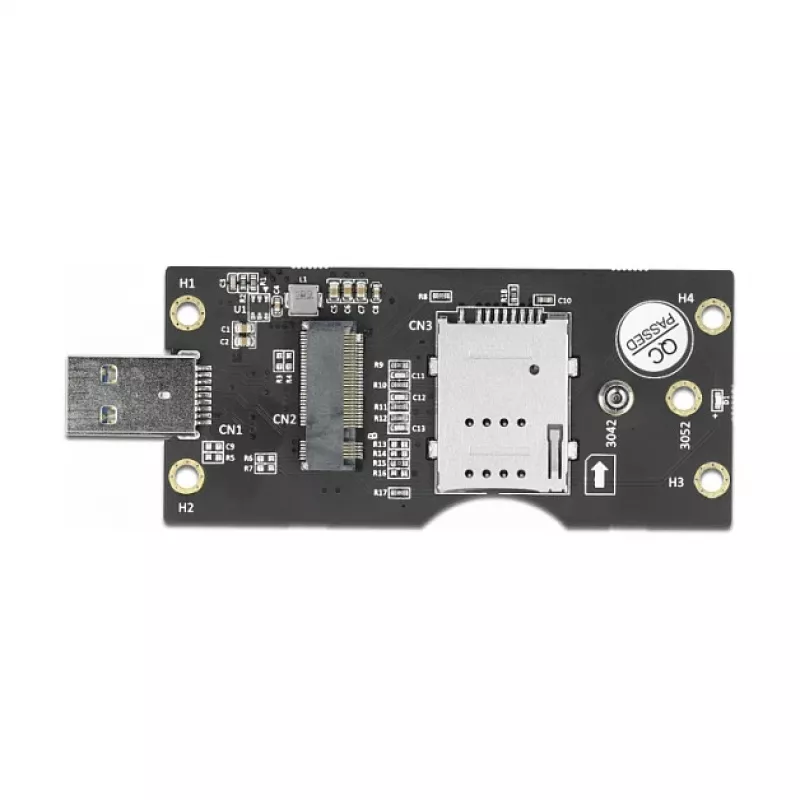 Delock 63166 Convertidor USB 3.0 Type-A a M.2 Key B con ranura SIM