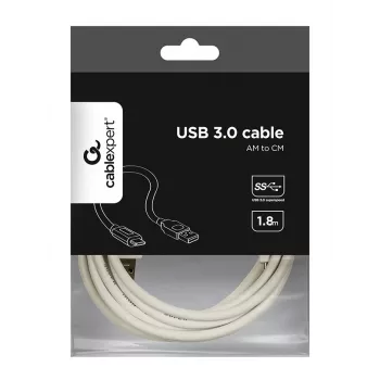 Cable USB Gembird CCP-USB3-AMCM-6-W USB 3.2 Gen 1 (3.1 Gen 1) 1,8 m USB-A USB-C blanco