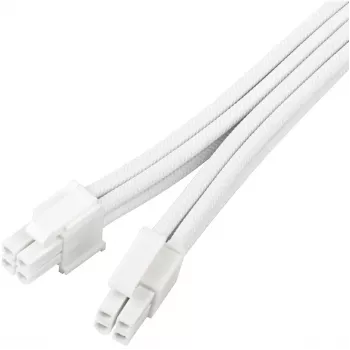 Cable de extensión de alimentación SILVERSTONE EPS 12V 8 pines (30 cm) blanco SST-PP07E-EPS8W-V2