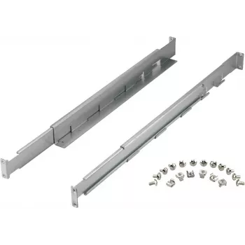 Kit de raíles para rack PowerWalker 10120531 — plateado, ancho 550 mm, alto 140 mm, fondo 70 mm, compatible con profundidad de rack 78–120 cm, peso 3,1 kg