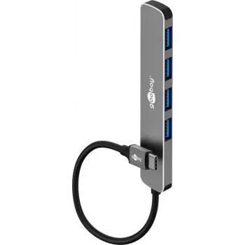 Goobay 79157 - Hub USB-C 3.2 4 puertos 5 Gbit/s 4x USB-A 3.2 - Digital/Datos (79157)