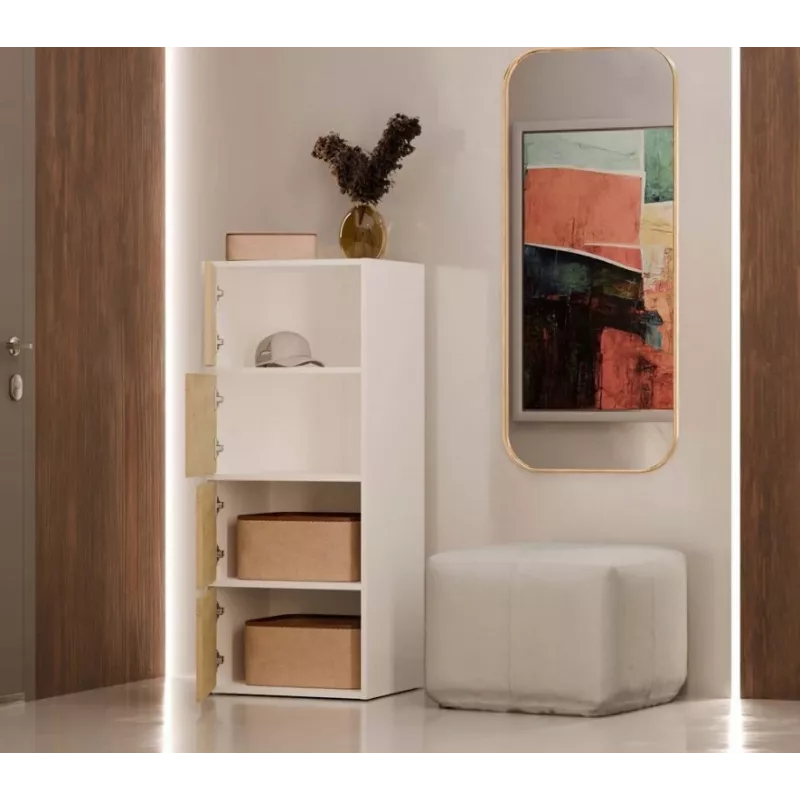 Cómoda ALMA blanca/roble artisan