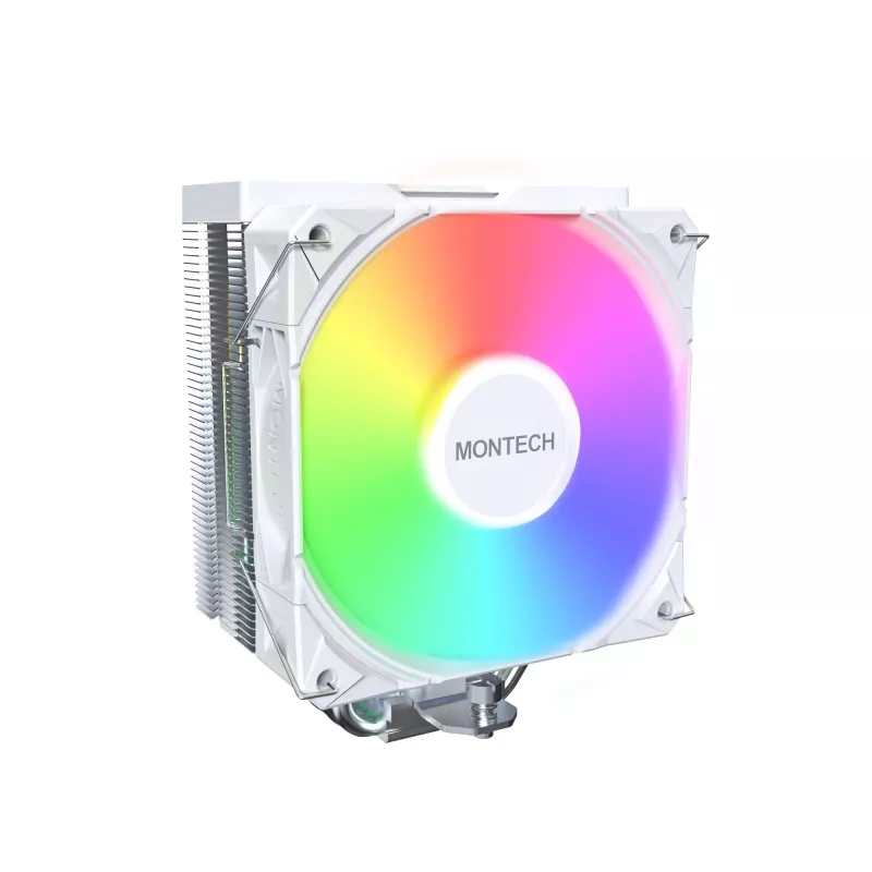 Montech NX400 White ARGB disipador de aire para CPU, 120 mm, multisocket, blanco
