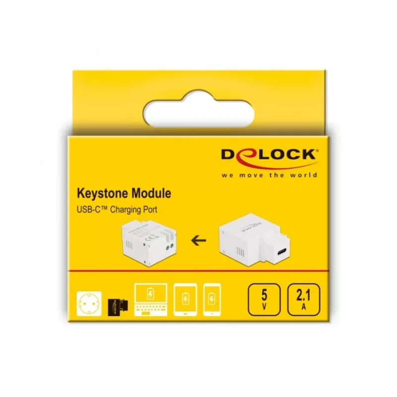 Módulo Keystone con conector de carga USB Type-C DeLOCK 87792