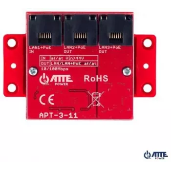 ATTE APT-3-11 Switch PoE de 3 puertos 10/100Mbps, extensor