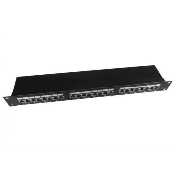 Panel de conexiones para rack Gembird Cablexpert 1U Cat5e negro