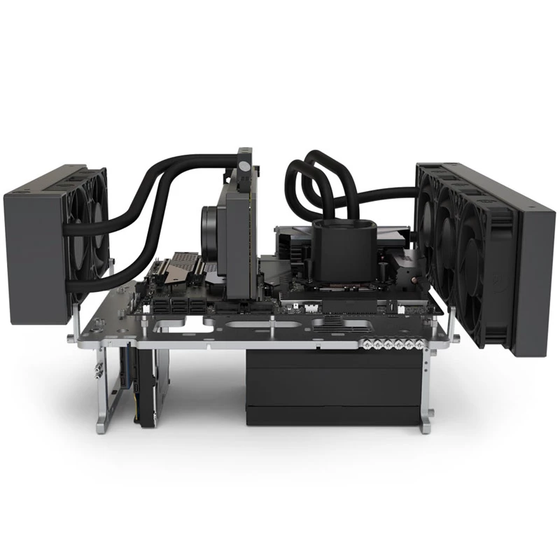 Carcasa benchtable Streacom BC1 V2 – chasis abierto de prueba/bench, titanio