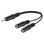 Microconnect AUDLL02 Cable de audio 0,2 m 3,5 mm 2 x 3,5 mm Negro