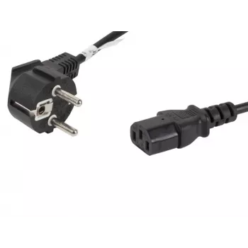 Cable de alimentación Lanberg CA-C13C-10CC-0018-BK negro 1,8 m conector hembra C13 CEE7/7 (CA-C13C-10CC-0018-BK)