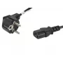 Cable de alimentación Lanberg CA-C13C-10CC-0018-BK negro 1,8 m conector hembra C13 CEE7/7 (CA-C13C-10CC-0018-BK)