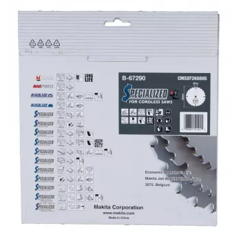 Hoja de sierra T.C.T. 260X2.15X30mm 10° T80 EFFICUT