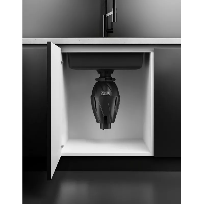 Elleci | Triturador de residuos de cocina | TDH01000BK Green Power 1 HP DeLuxe | 750 W | 1070 ml | 2800 rpm | negro