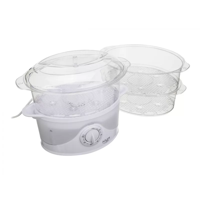 Vaporera Adler AD 633 3 cestas de libre instalación 800 W blanca