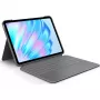 Logitech Combo Touch - teclado y funda folio - con trackpad - retroiluminado - Apple Smart connector - QWERTZ - Suiza - Oxford Gray - para A