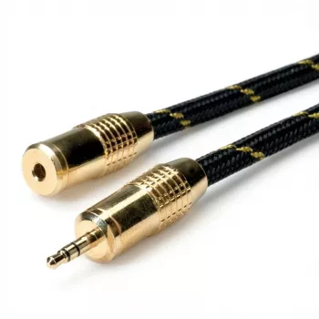 ROLINE GOLD Cable alargador de audio de 3,5 mm conector macho / conector hembra 10,0 m (11.09.4759)