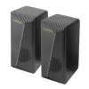 Esperanza EGS106 Rainbow Nortec altavoces 2.0, 6 W (2x3 W), alimentados por USB, minijack de 3,5 mm, LED RGB, negros
