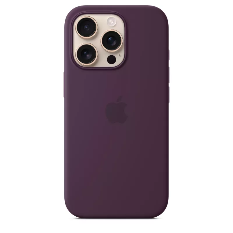 Apple iPhone 16 Pro Funda de silicona con MagSafe - Ciruela