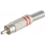 Conector RCA ShiverPeaks 6 mm metal, modelo 52000-R, rojo
