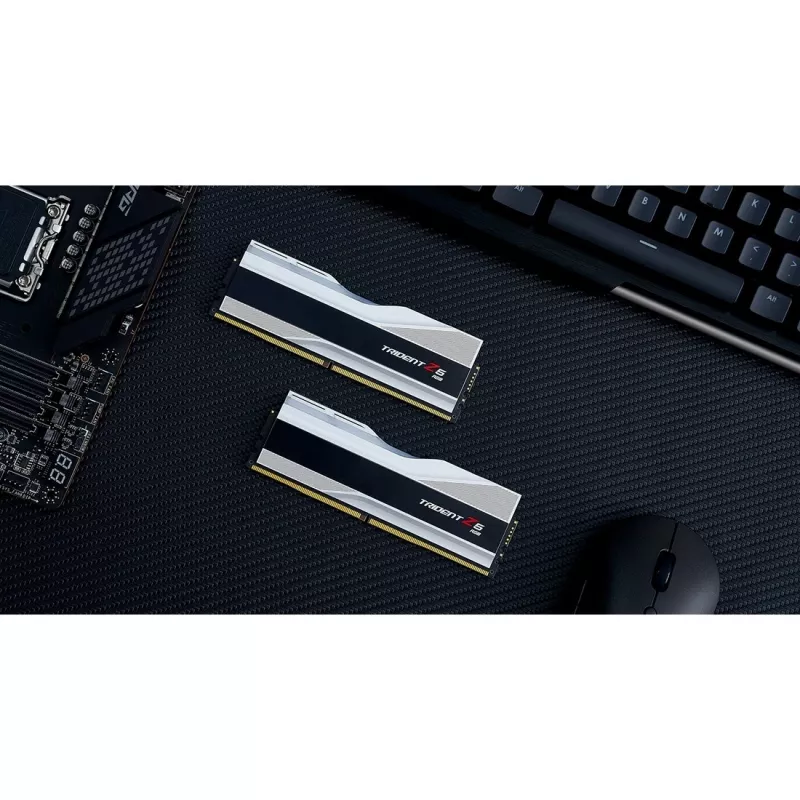 DIMM 32 GB DDR5-8000 (2x 16 GB) Dual-Kit, memoria plateada/negra, F5-8000J3848H16GX2-TZ5RS, Trident Z5 RGB, INTEL XMP