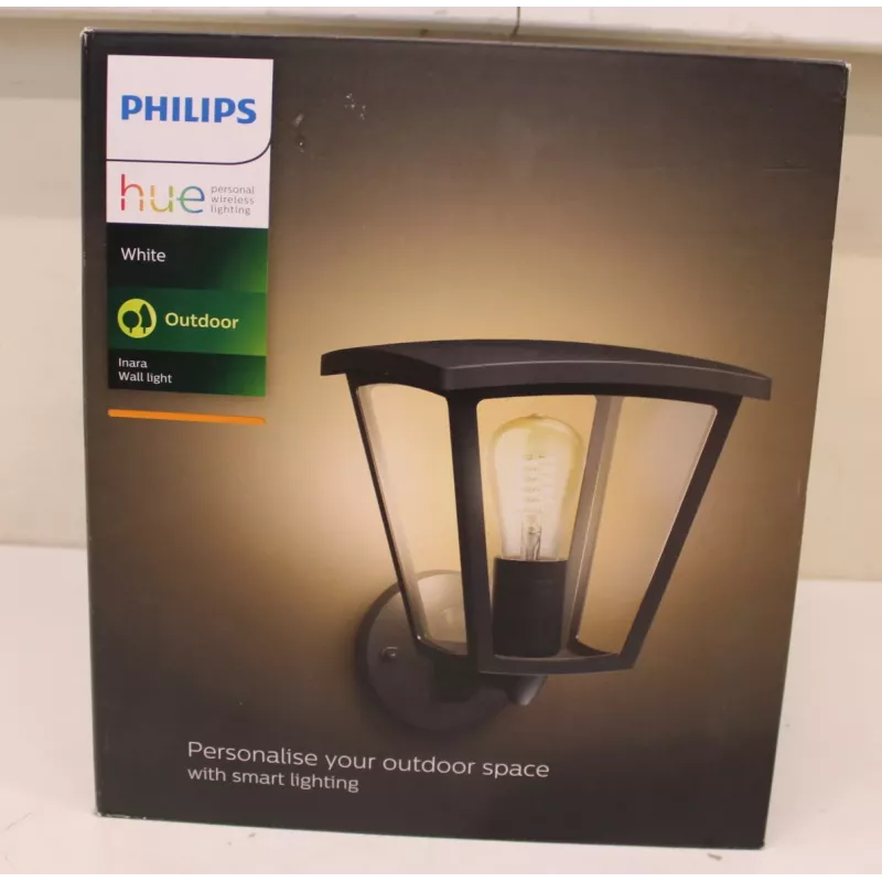 Lámpara de pared exterior Philips Inara | E27 LED 7W 550lm Blanco cálido IP44 CRI80