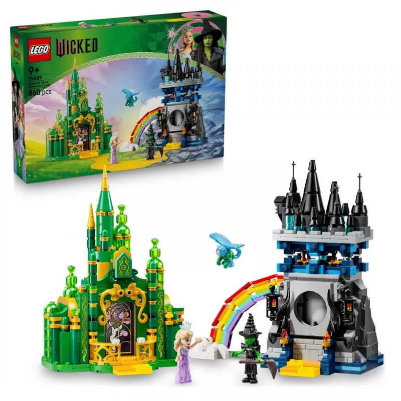 Set LEGO Wicked 75689 — set de juego Ciudad Esmeralda y castillo Kiamo Ko