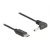 DeLOCK 85393 Cable de alimentación negro 1,5 m USB-C 3,5 x 1,35 mm