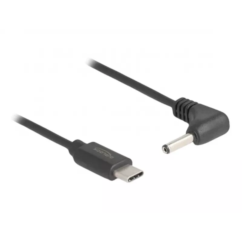 DeLOCK 85393 Cable de alimentación negro 1,5 m USB-C 3,5 x 1,35 mm