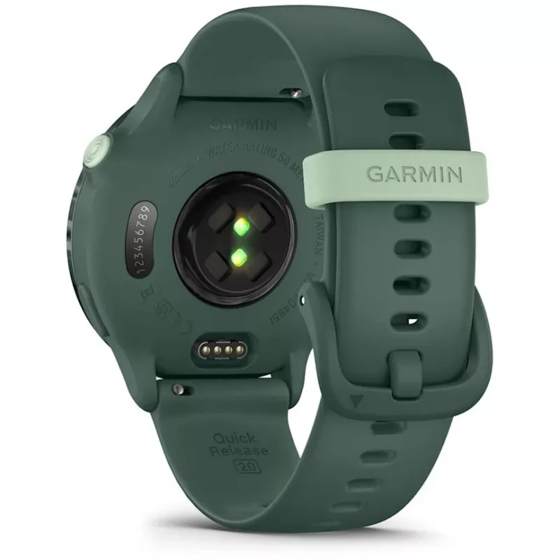 Smartwatch GARMIN vívoactive 6 – reloj deportivo, carcasa de aluminio/polímero de 42 mm, AMOLED 1,2 pulgadas, GPS, 5 ATM, HR óptico, SpO2, 8 GB, verde