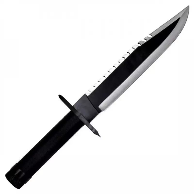 Cinema Classic Rambo I CC-H1 cuchillo grande con funda de cuero, 360 mm, negro