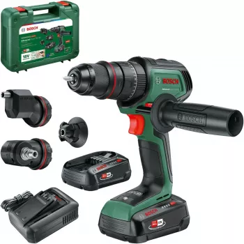 Taladro percutor atornillador a batería AdvancedImpact 18V-80 QuickSnap (verde, 2 baterías de ion-litio 2,5 Ah, maletín de transporte, POWER FOR ALL ALLIANCE)