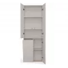 Armario de baño Nel DD 1K cesta color crema puertas largas