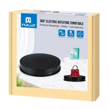 Plato giratorio eléctrico Puluz PU3049B 30 cm USB negro – expositor giratorio motorizado