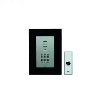 Set de timbre con pulsador plateado REV 0046830